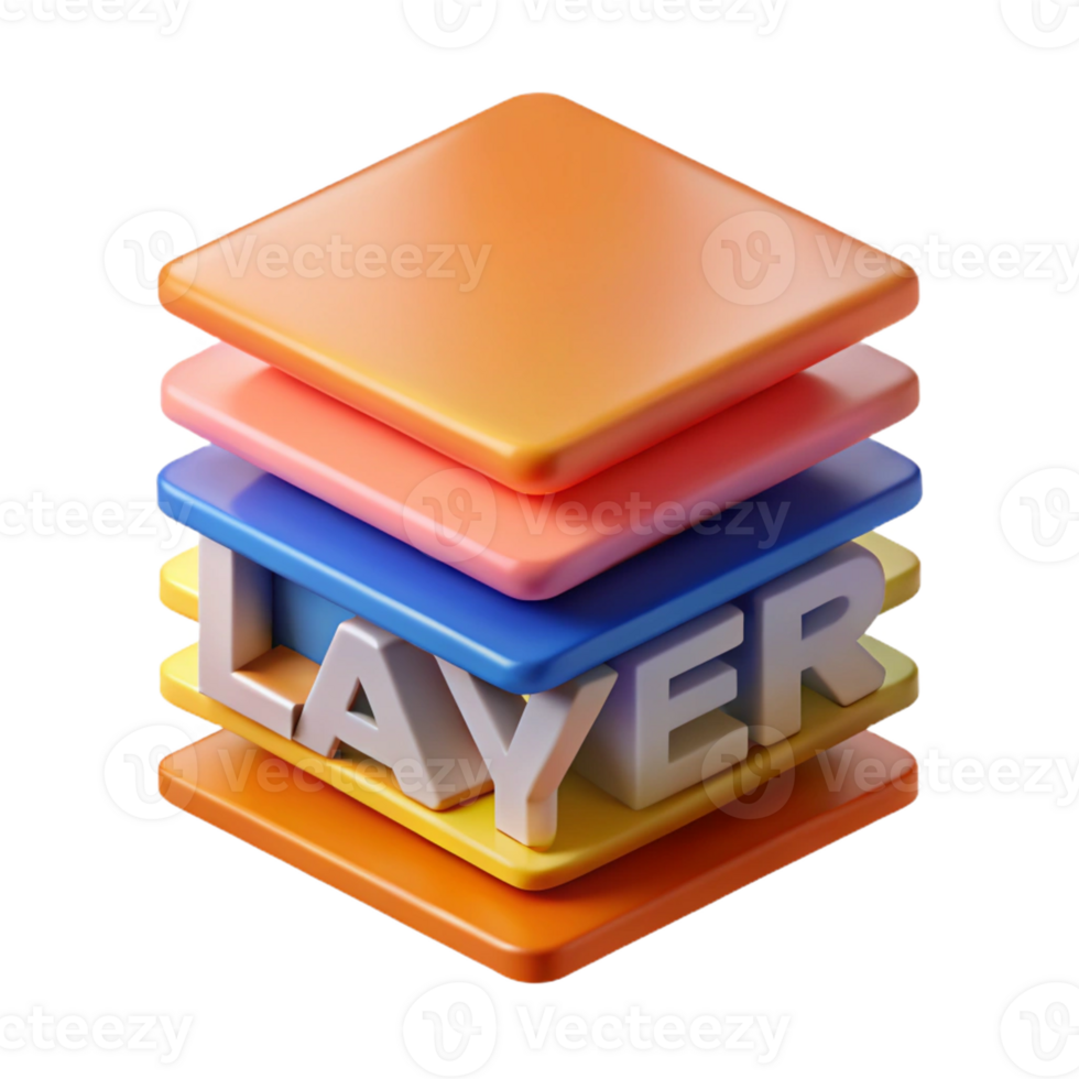 dreamy magnificent Layered LAYER with overlapping text. Clean lines, minimal style with Scalable Design. high quality png