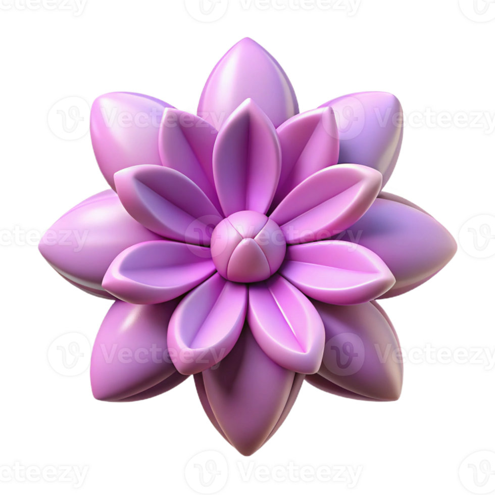 iconic mid-century Symmetrical flower with clean lines. Flat color, sharp edges. with Scalable Design. ultra HD png