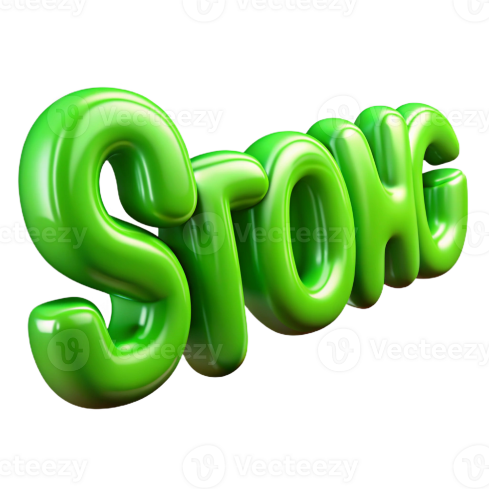 captivating tranquil vintage Bold STRONG in vibrant green. Single-weight stroke, scalable with Scal studio quality png