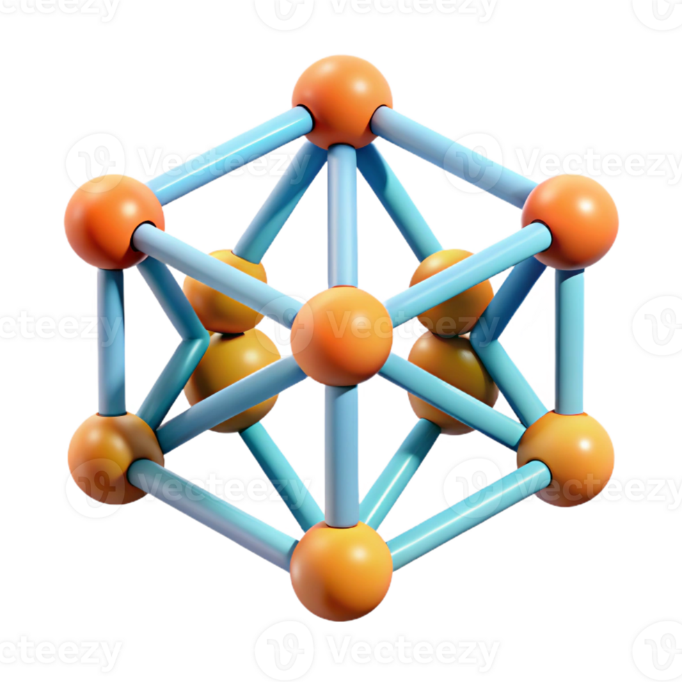 radiant peaceful tropical Abstract geometric shape, interconnected squares and triangles. Clean lines, flat color, with Scalable Design. high quality png