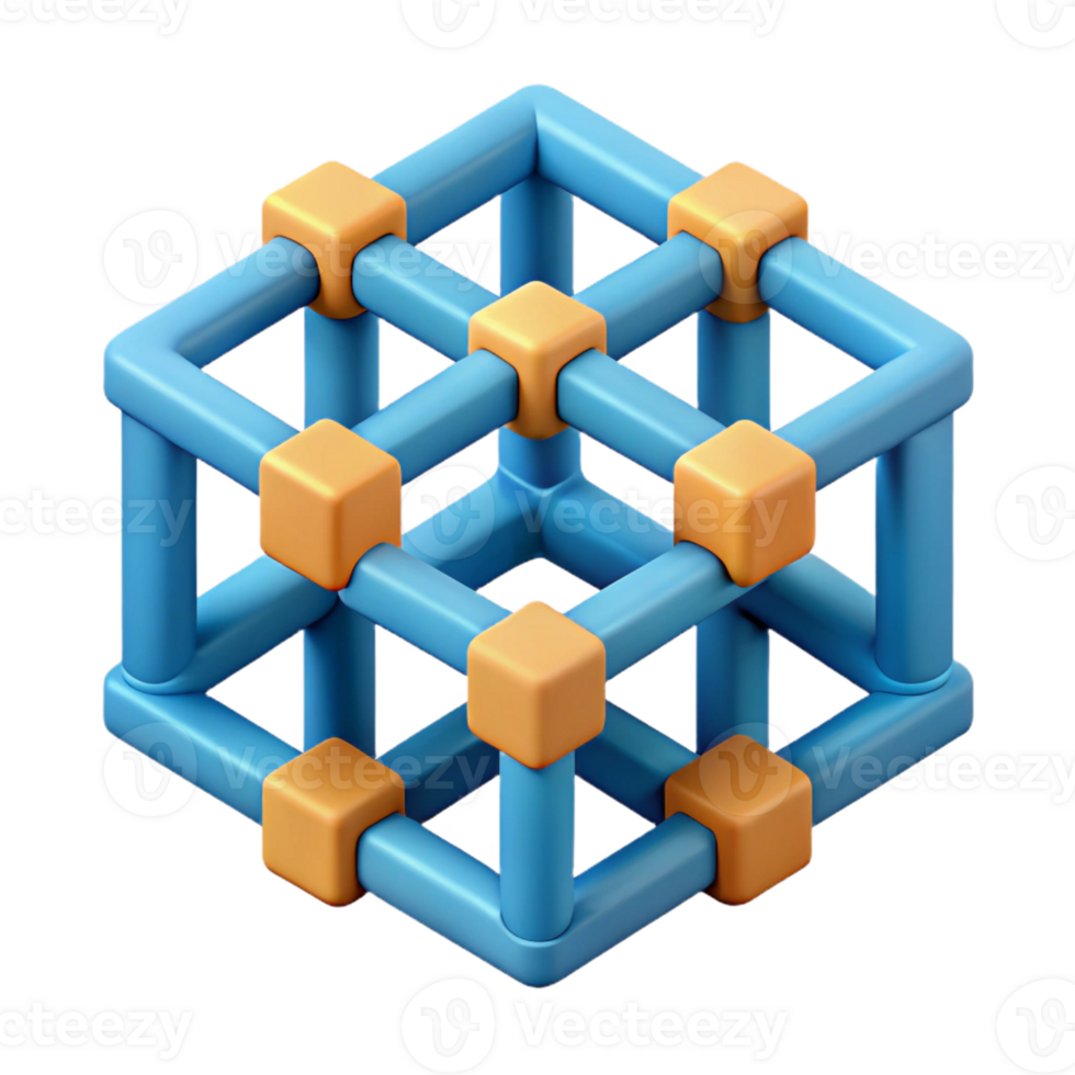 notable nordic Geometric isometric pattern of interconnected cubes. Minimal design, flat color with Scalable Design. 4K png