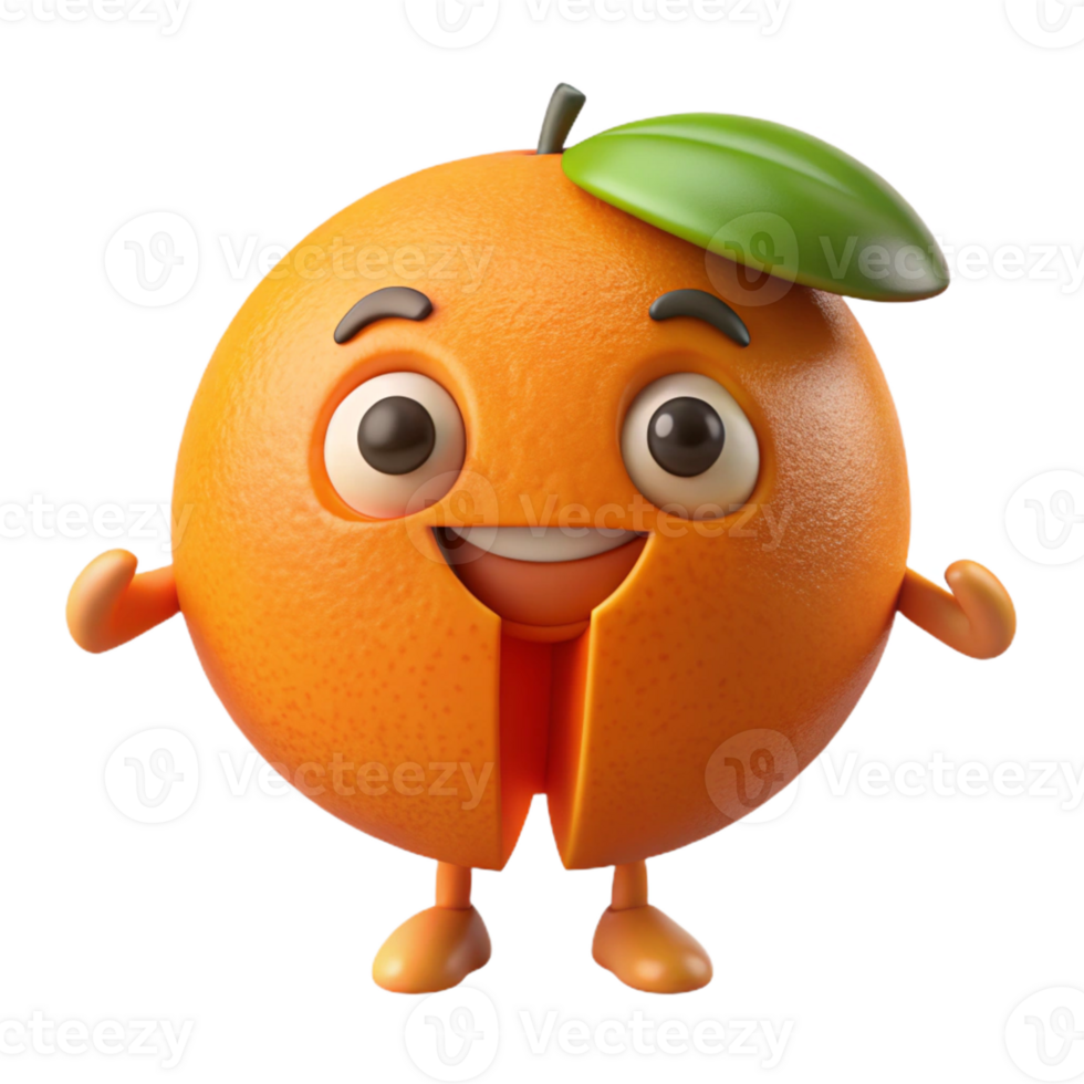 magnificent intense urban Orange character with a segment removed, flat orange, crisp edges with Scalable Design. luxury png