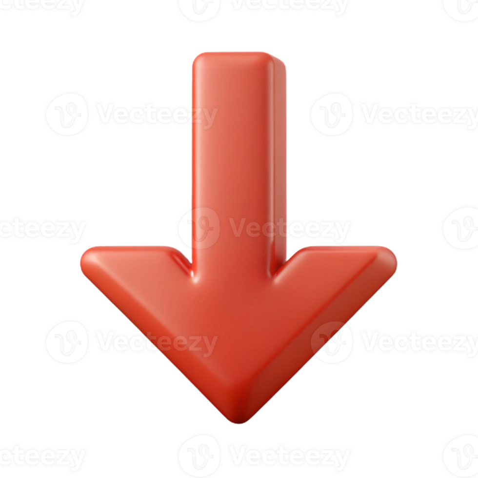 rare art deco Scalable, geometric DOWN arrow. Single-weight stroke, flat color with Scalable Design. sharp png
