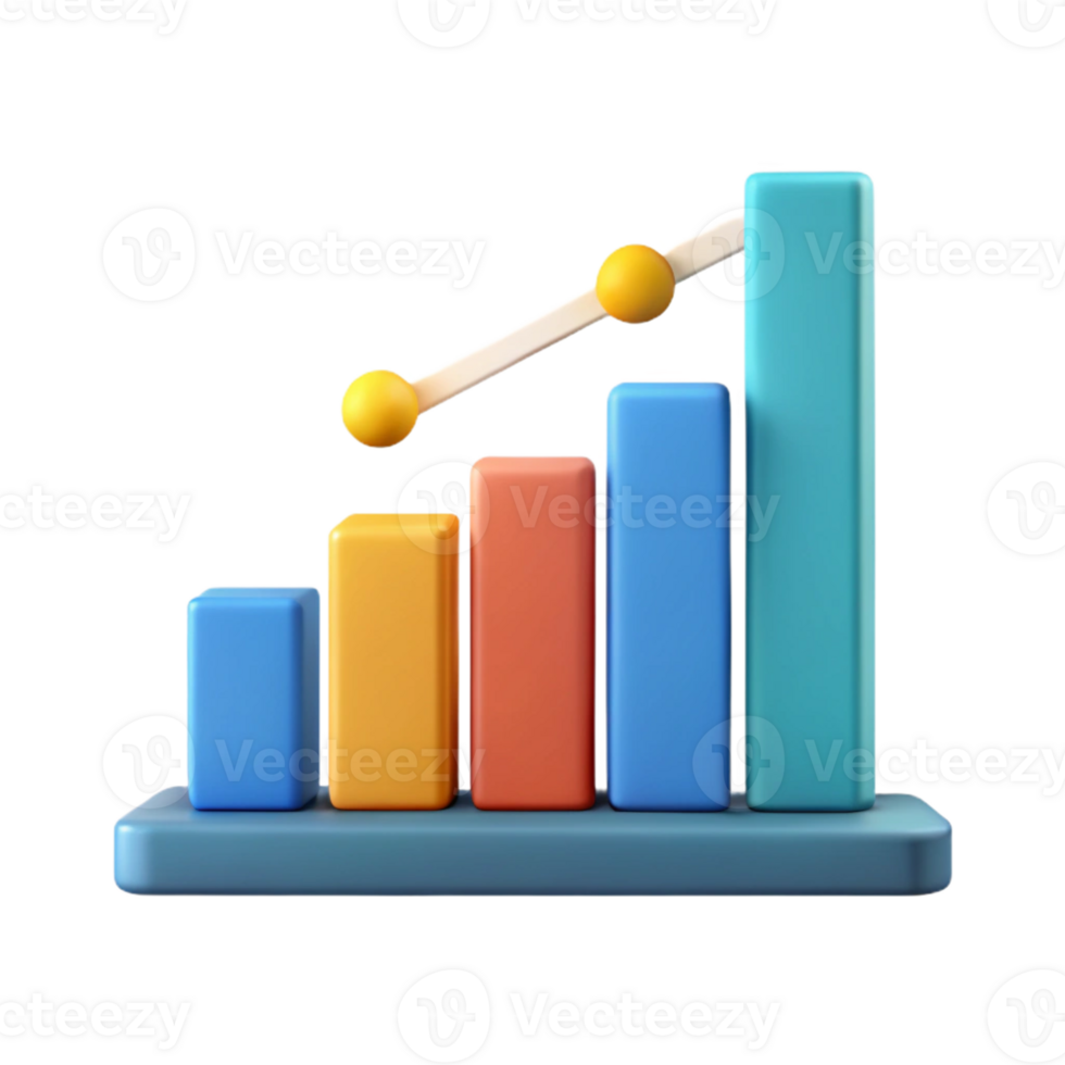 striking melancholic futuristic Bar graph with labeled axes. Single-weight stroke, flat color, minimal with Scalable Design. flawless png