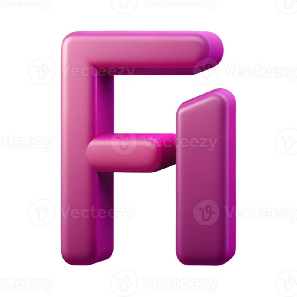 elegant exceptional Clean lines, symmetrical letter F . Flat magenta, with Scalable Design. png