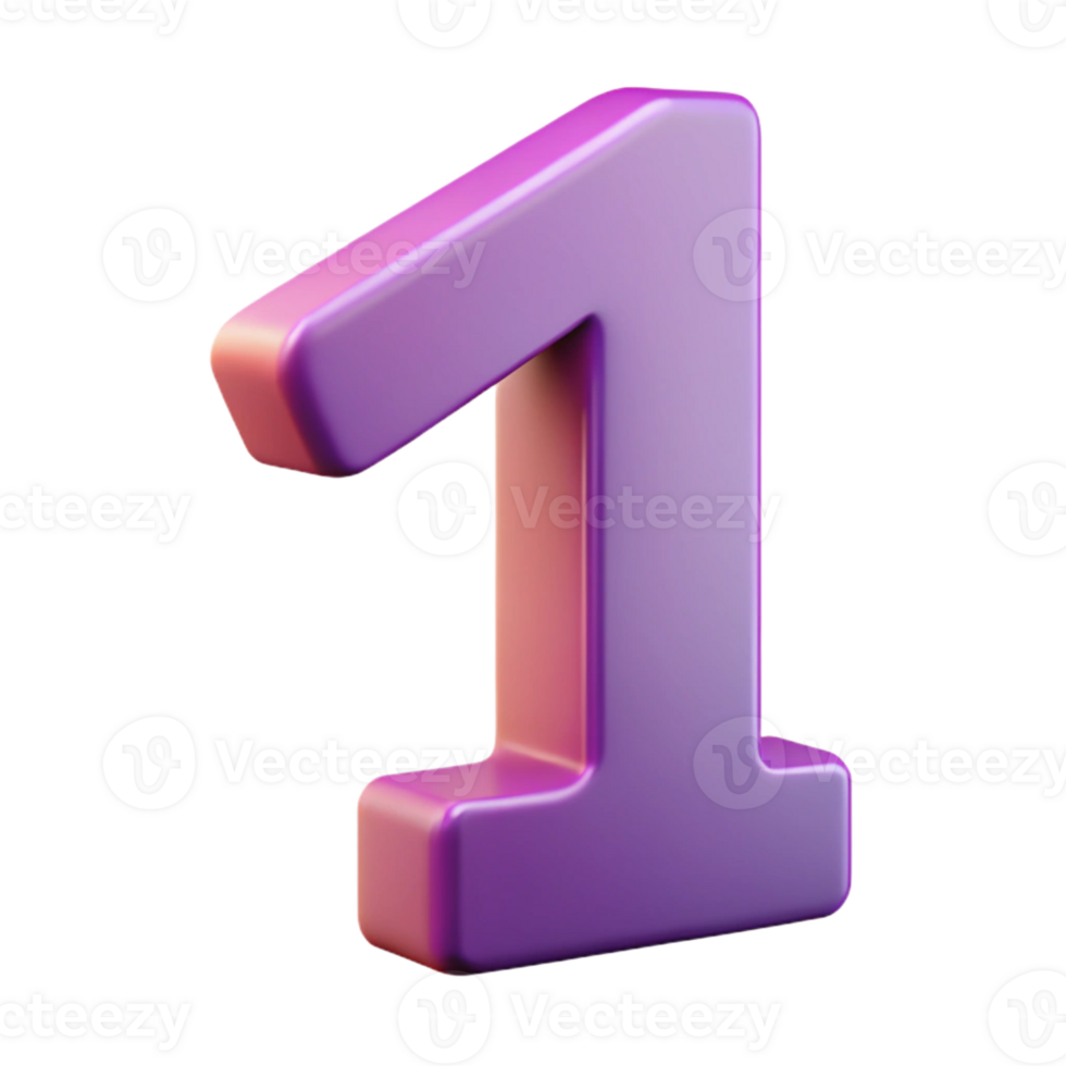 serene reflective elegant A simple number with a straight line. Clean lines, minimal, with Scalable Design. 4K png