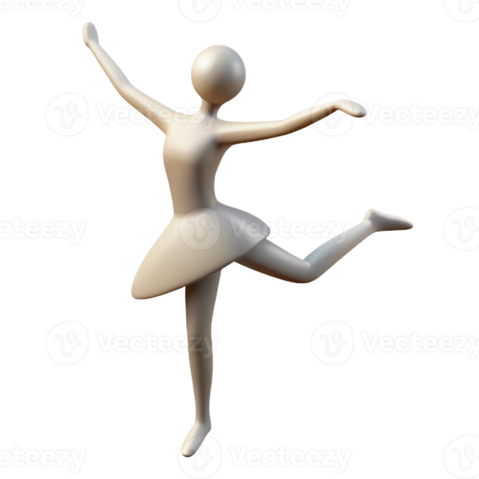 pristine reflective traditional Silhouette of a ballet dancer. Clean lines, minimal design, flat color with Scalable Design. top-tier png