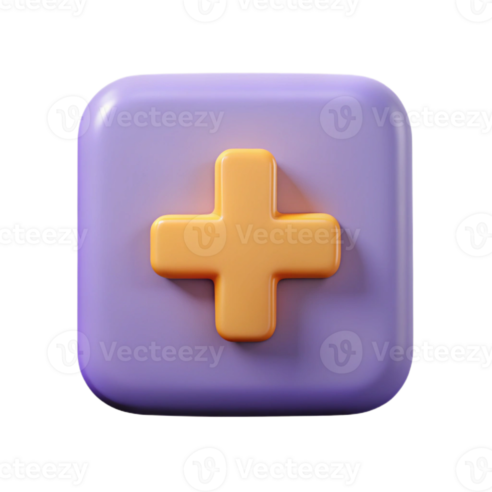 mesmerizing industrial Square character with a plus sign in the center. Symmetrical, flat color, with Scalable Design. flawless png