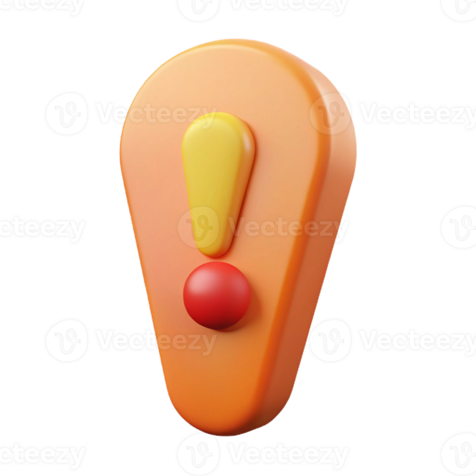 rare traditional Flat color exclamation mark with a single-weight stroke. Crisp edges, scalable, minimal with Scalable Design. sharp png