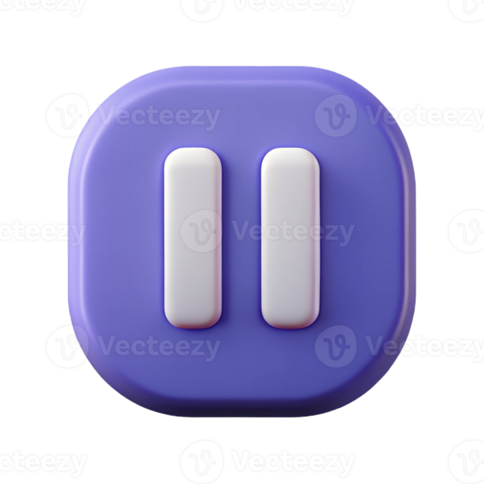 serene timeless Pause button icon with two vertical bars. Clean lines, flat color, symmetrical with Scalable Design. png