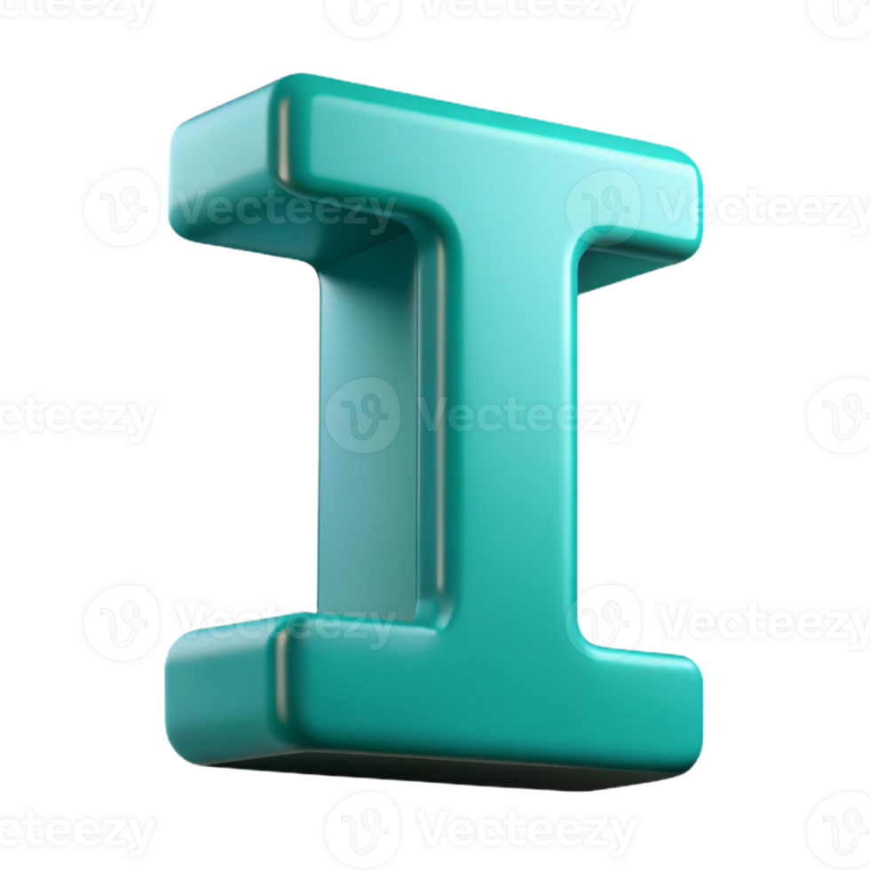 fascinating iconic Clean lines forming a stylized I with flat turquoise fill with Scalable Design. png