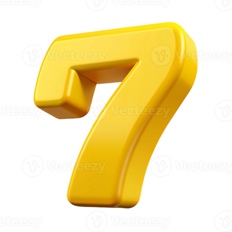 wonderful bold impressionist Scalable number , crisp edges, flat yellow. Minimal design with Scalable Design. top-tier png