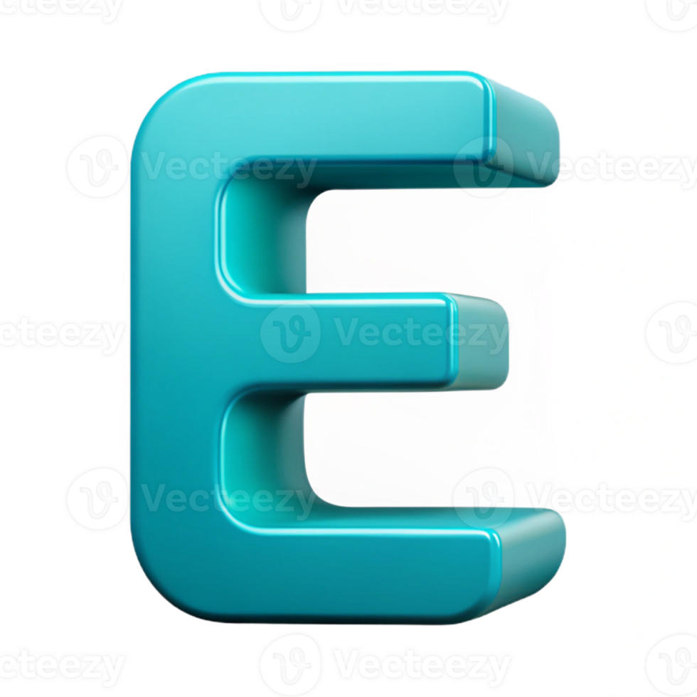 beautiful coastal Crisp edges, flat cyan letter E . Clean lines, minimal design with Scalable Design. sharp png