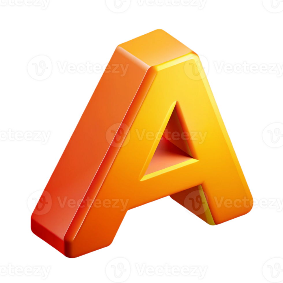 alluring memorable Isometric letter A with bold, flat color. Single-weight stroke, crisp edges with Scalable Design. png