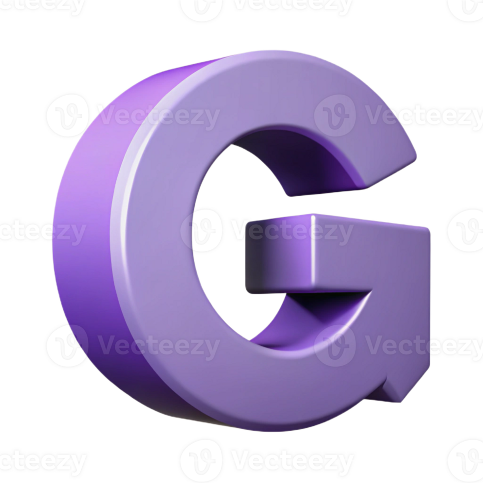 glorious bohemian Geometric G with clean lines. Flat lavender with Scalable Design. flawless png
