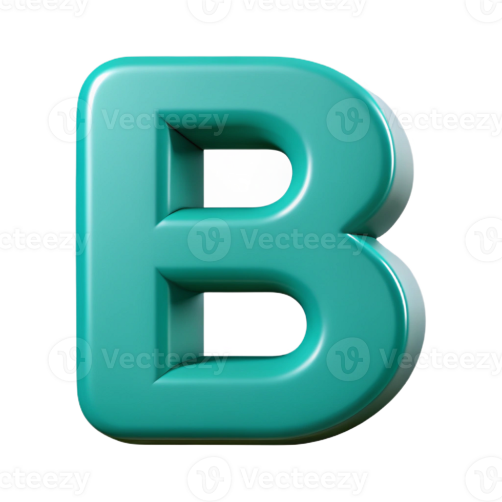 stunning urban Flat color, symmetrical B in turquoise. Clean lines, with Scalable Design. top-tier png