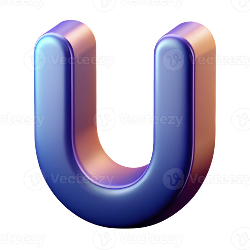 immaculate minimalist Abstract letter U with rounded bottom. Minimal, single-weight stroke, with Scalable Design. premium png