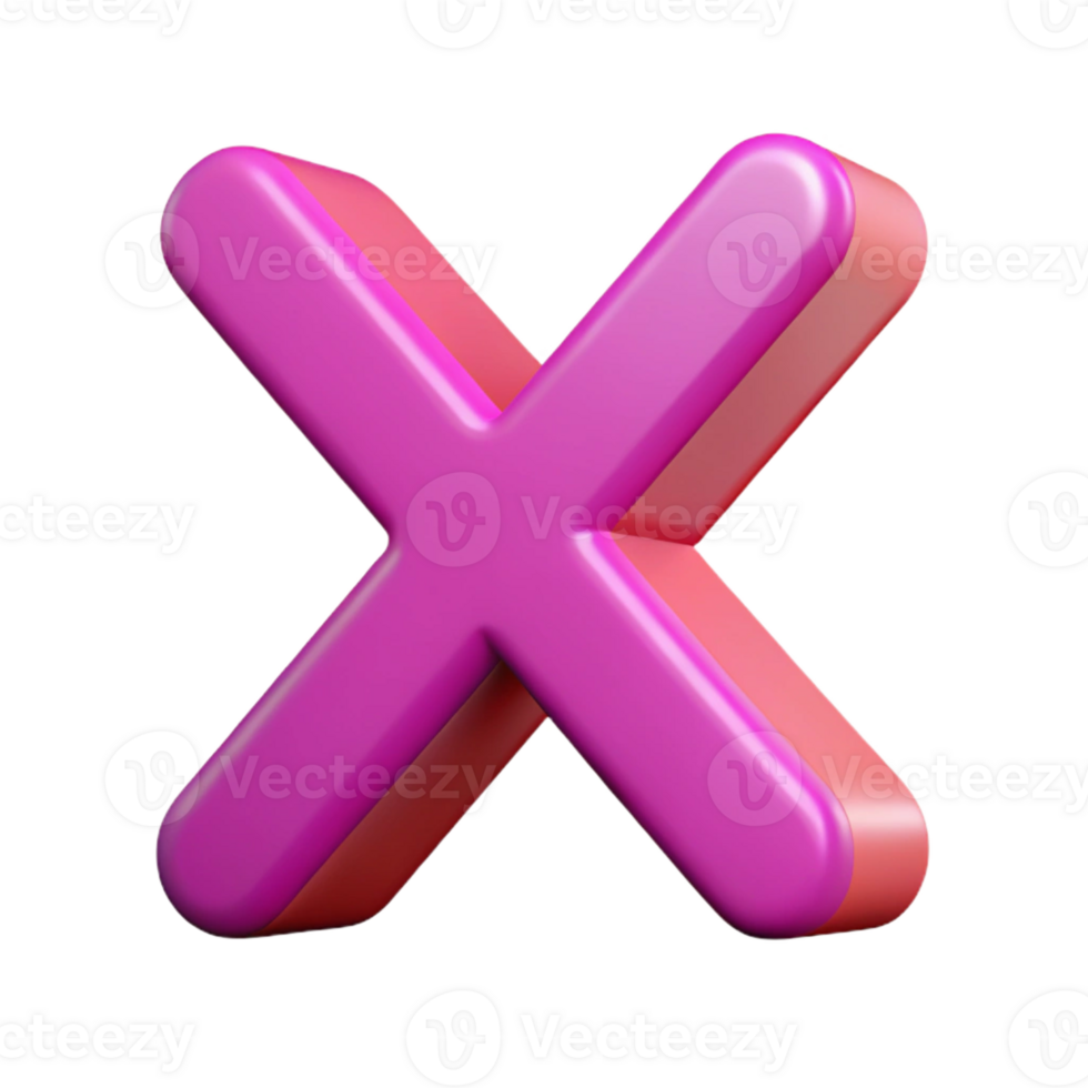captivating gothic X icon with two crossed lines. Single-weight stroke, with Scalable Design. 8K png