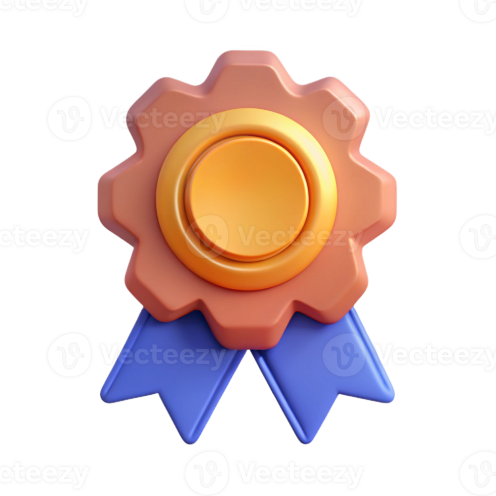 radiant inspired Medal badge, circular with ribbon. Flat color, symmetrical, single-weight stroke with Scalable Design. png