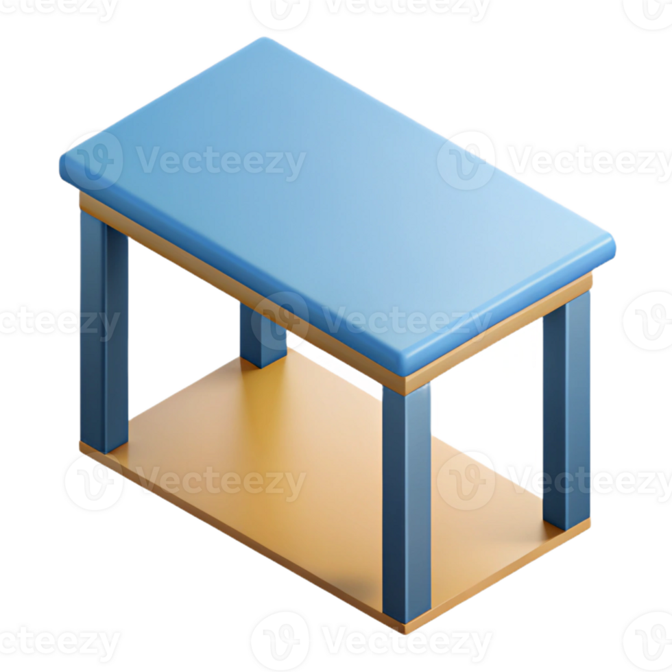romantic fascinating Isometric table, symmetrical design, clean lines, with Scalable Design. high resolution png