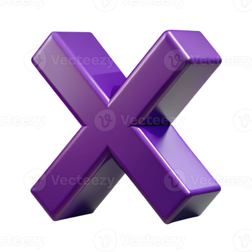 enchanting standout Geometric X with clean lines, flat purple. with Scalable Design. png