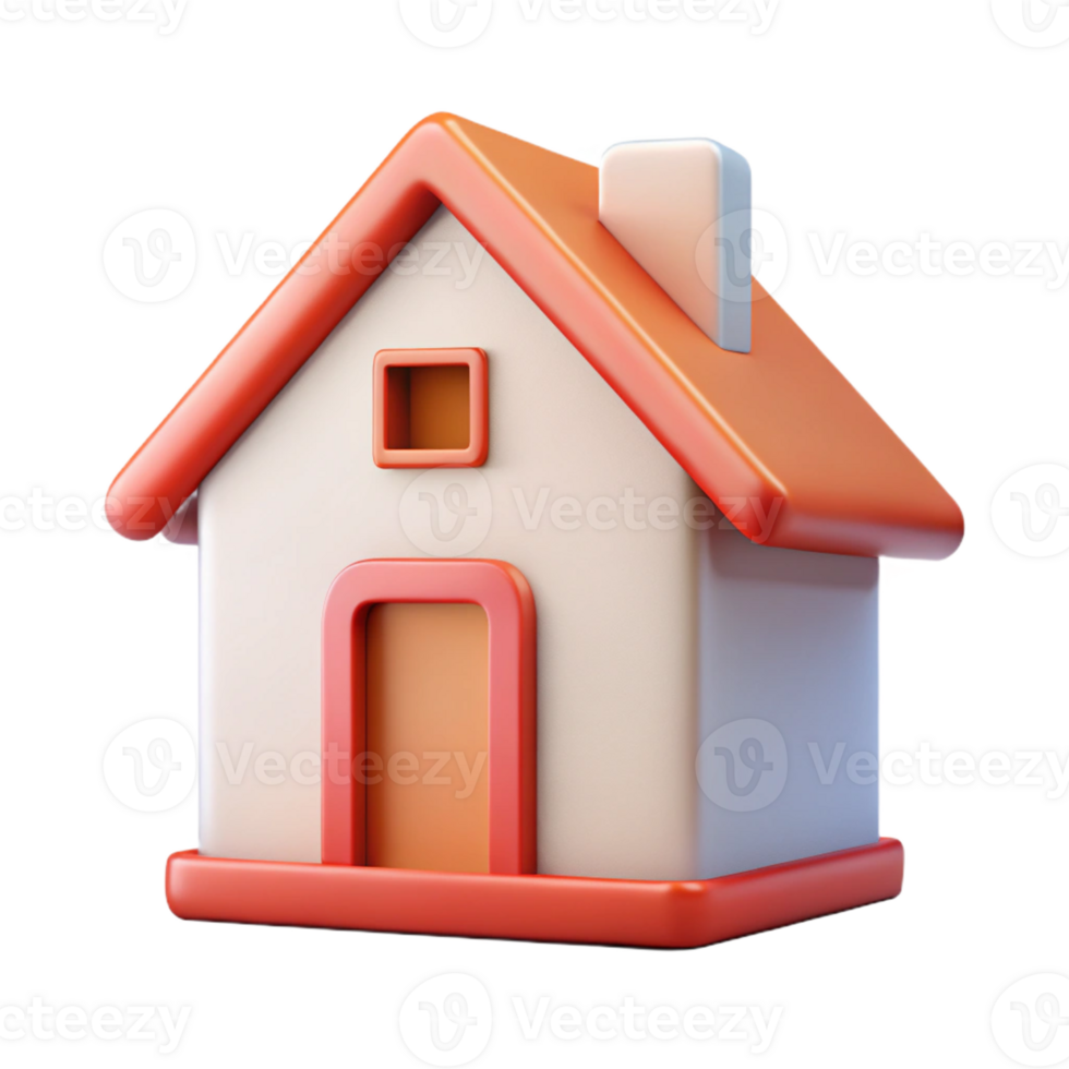 magnificent retro House icon representing real estate or home. Symmetrical design, single-weight stroke, flat color with Scalable Design. handcrafted png