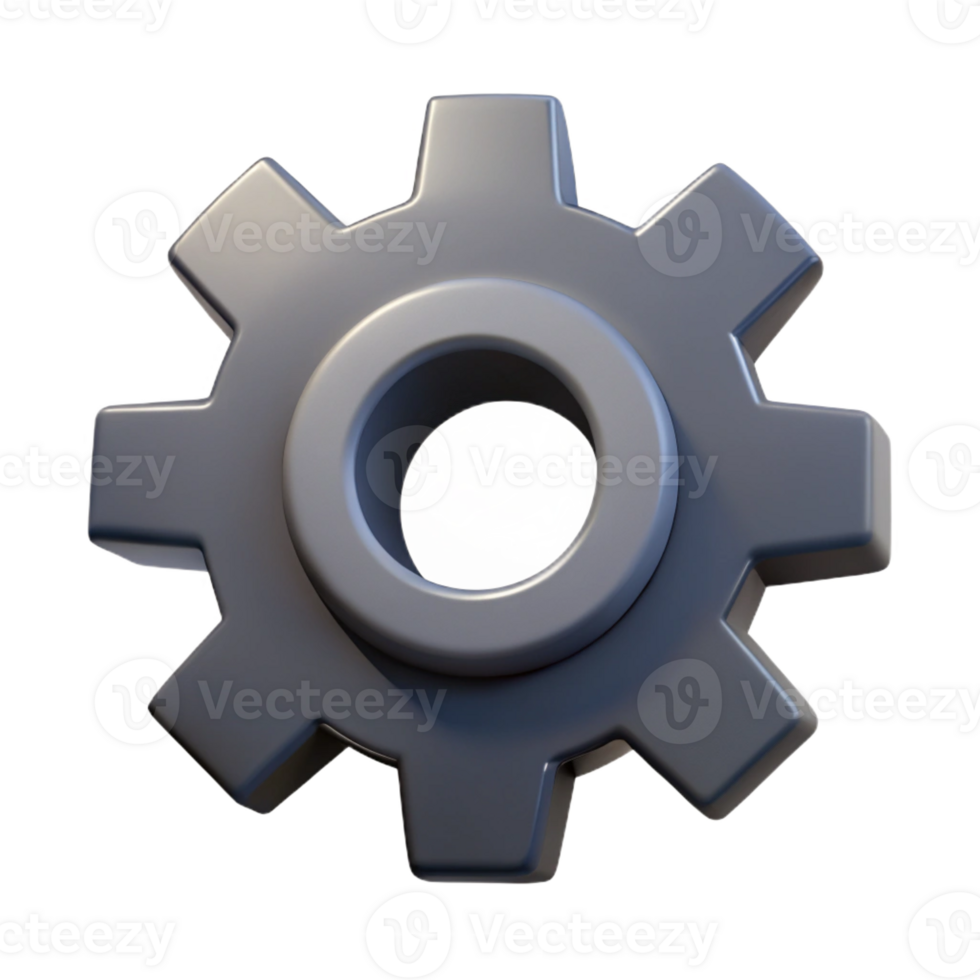 splendid baroque Symmetrical gear icon with sharp edges and a flat grey color. with Scalable Design. handcrafted png