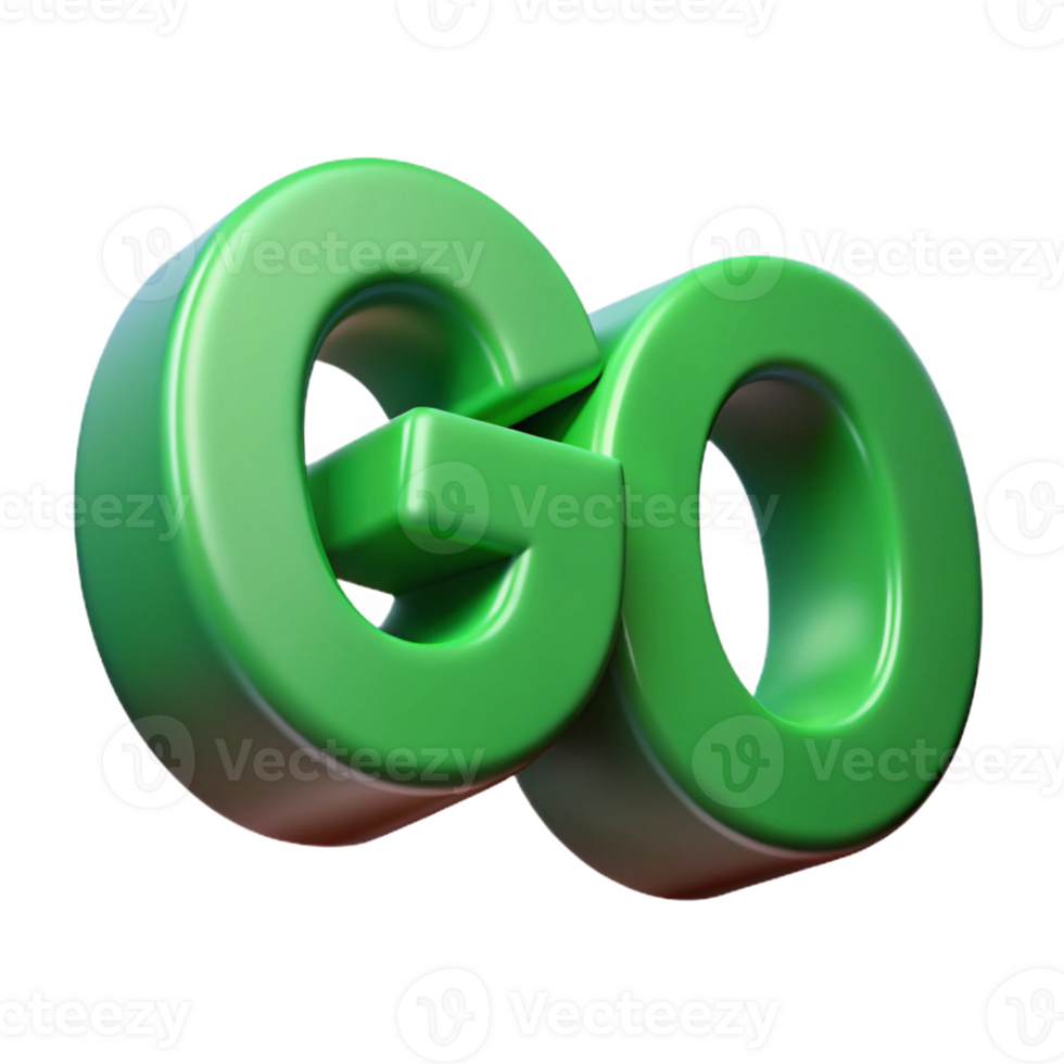 elegant avant-garde Crisp edges, flat green GO . Scalable, minimal design with Scalable Design. detailed png
