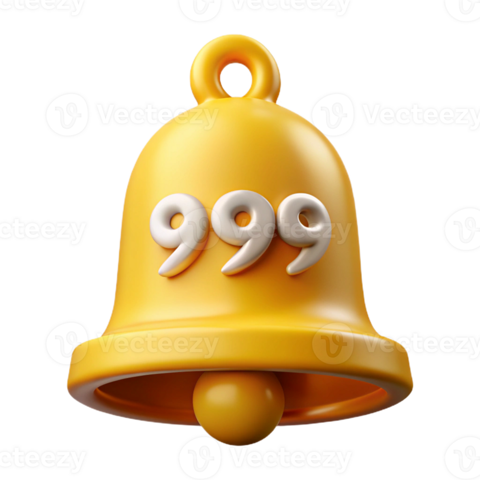 intense gorgeous Bell pictogram. Clean lines, crisp edges, flat color. Minimal, with Scalable Design. ultra HD png