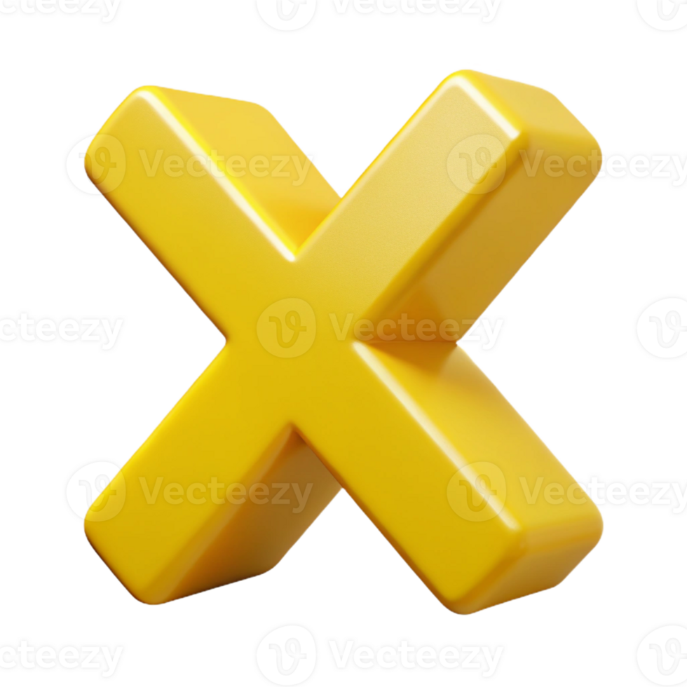 dramatic exceptional Geometric, minimal X in yellow. Crisp edges, single-weight stroke with Scalable Design. png