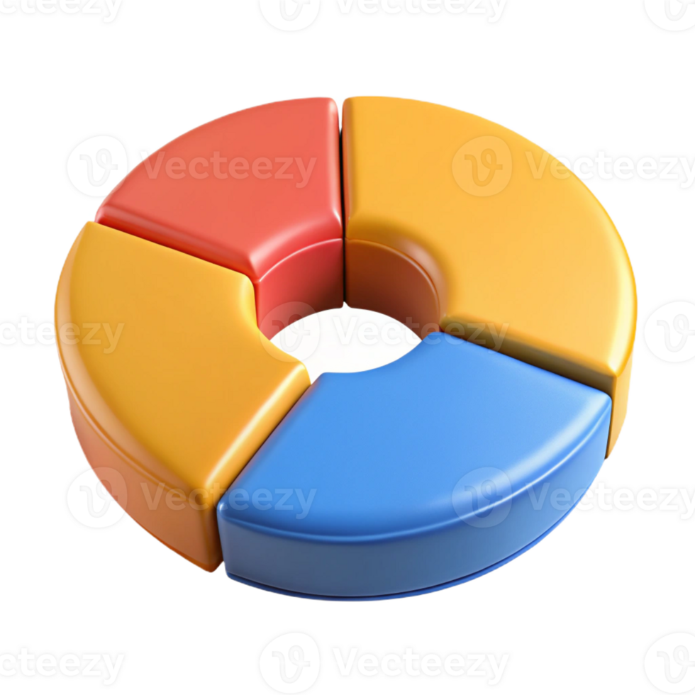 unparalleled impressionist Circular pie chart divided into segments. Crisp edges, flat color, with Scalable Design. ultra HD png
