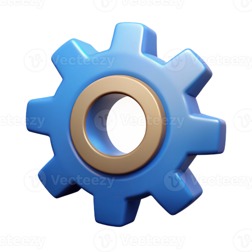 playful serene Technical drawing of a gear. Clean lines, flat color, with Scalable Design. premium png