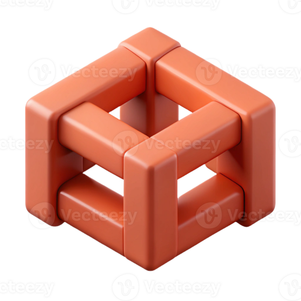 pristine avant-garde Intersecting rectangles, sharp edges, minimal, single-weight stroke with Scalable Design. 8K png