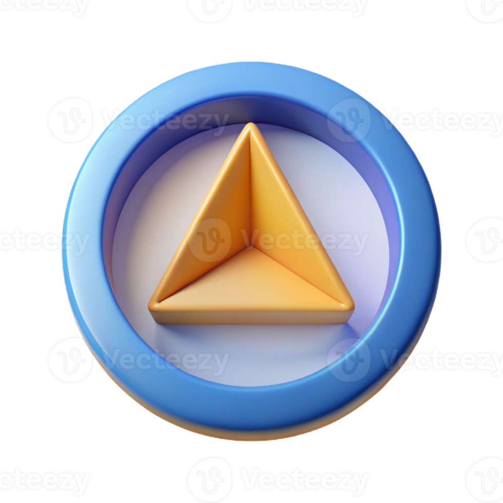 picturesque impressionist A geometric circle with a triangle inside. Flat color, clean lines, with Scalable Design. high resolution png