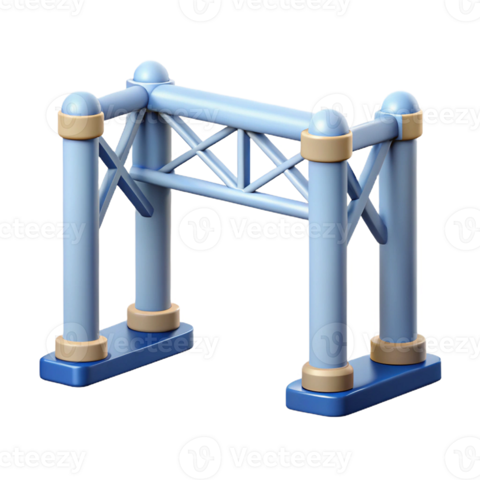 stunning signature Clean line illustration of a bridge support. Symmetrical, with Scalable Design. png