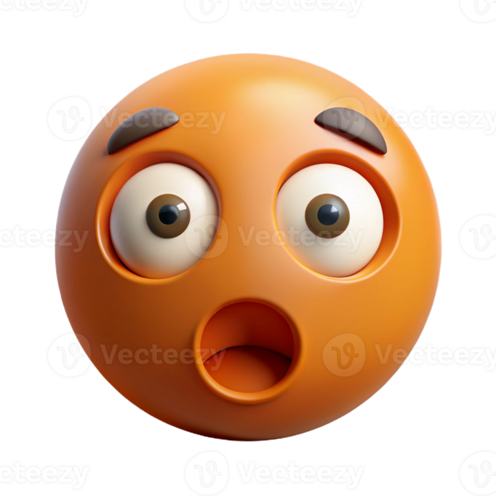 harmonious alluring A surprised face with wide open circular eyes. Flat color, clean lines, with Scalable Design. fine detail png