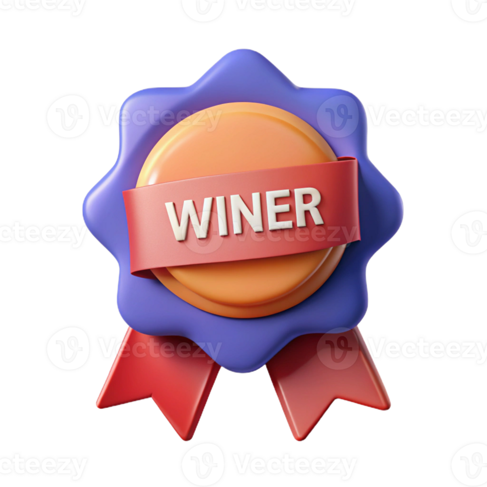 fascinating modern Ribbon badge with the text Winner . Crisp edges, minimal, flat color with Scalable Design. perfect clarity png