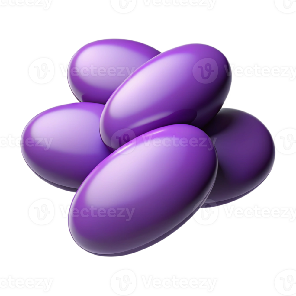 notable creative Clean lines, overlapping ovals, flat purple, with Scalable Design. detailed png