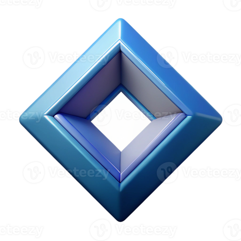 splendid whimsical elegant Geometric logo featuring a rhombus. Crisp edges, flat color with Scalable Design. sharp png