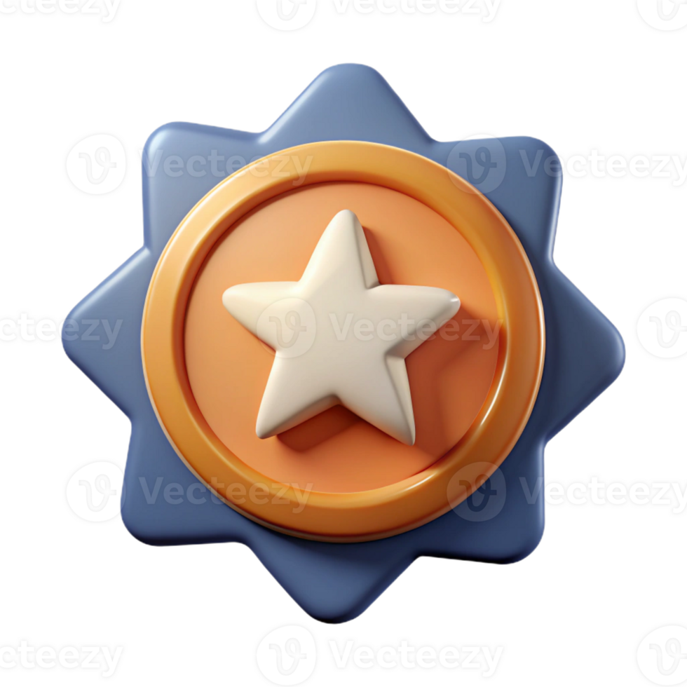 exemplary contemporary Circular badge with a stylized star. Clean lines, flat color, crisp edges with Scalable Design. luxury png