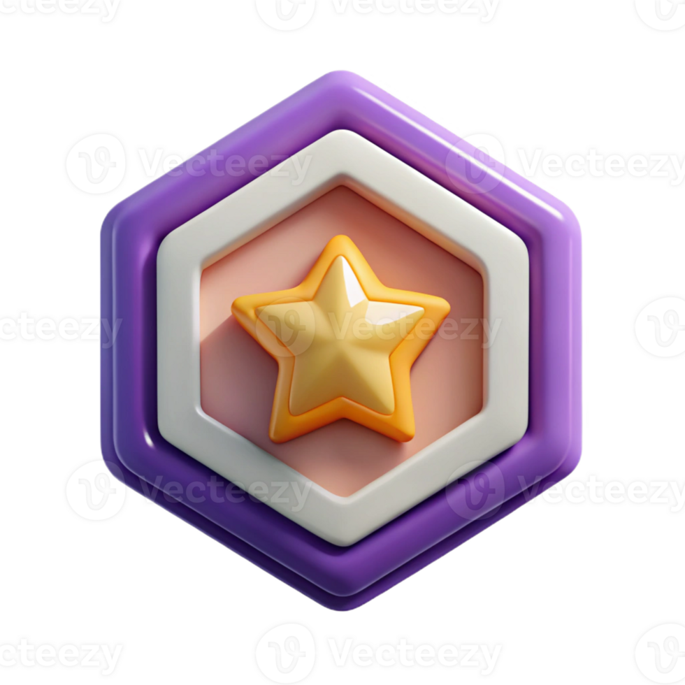 magnificent passionate minimalist Pentagon badge with a star inside. Geometric, clean lines, with Scalable Design. detailed png