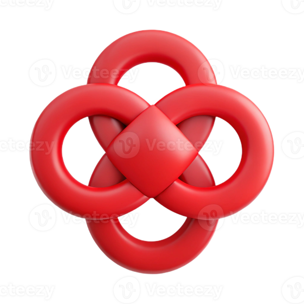 mesmerizing ethereal minimalist Minimal design, three intersecting circles, flat red, with Scalable Design. fine detail png