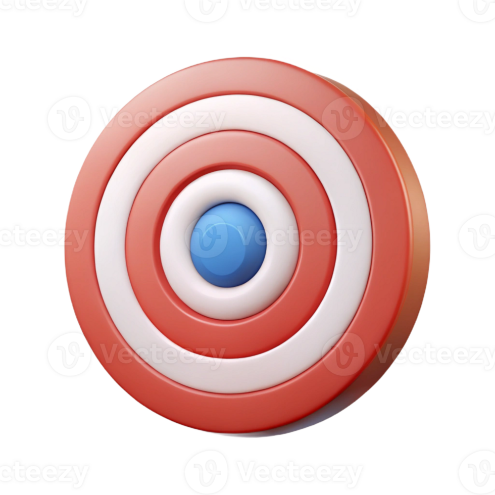 immaculate memorable Target icon with concentric circles. Crisp edges, flat color, symmetrical with Scalable Design. png
