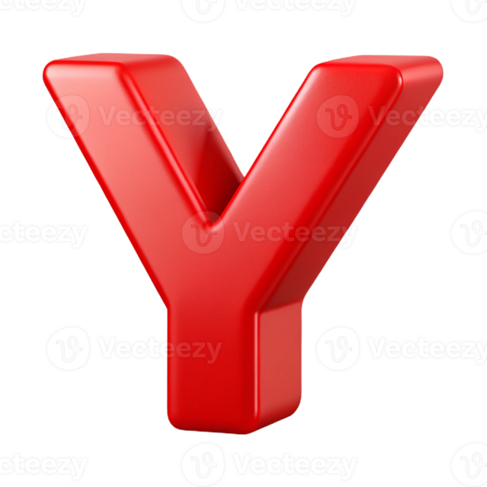 alluring distinguished Stylized letter Y with clean lines and a flat red color with Scalable Design. png