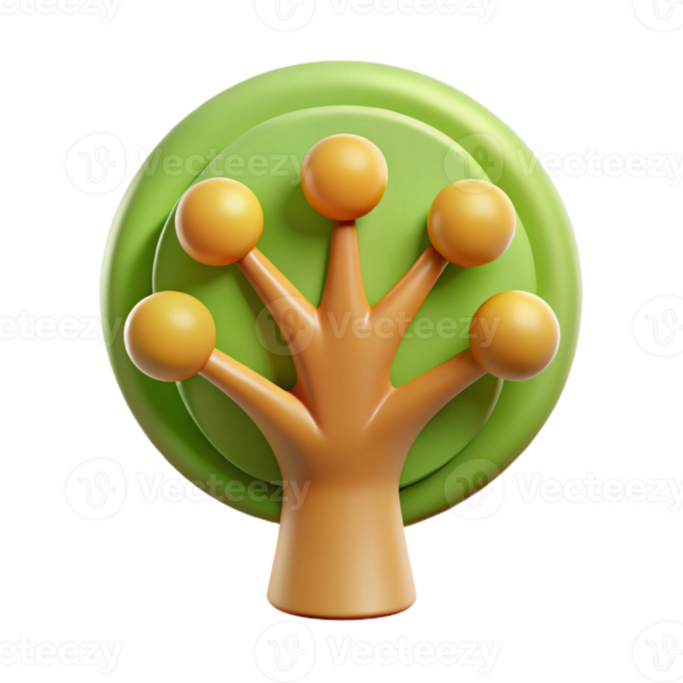 standout futuristic Logo depicting a simplified tree with a circular crown. Single-weight stroke, scalable, flat color with Scalable Design. refined png