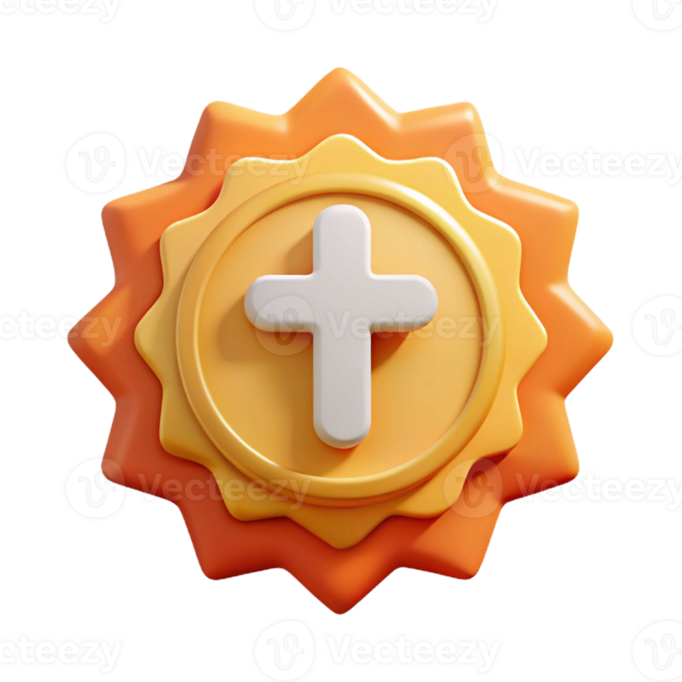 spectacular joyful organic Cross badge with rounded ends. Minimal, flat color, clean lines with Scalable Design. top-tier png