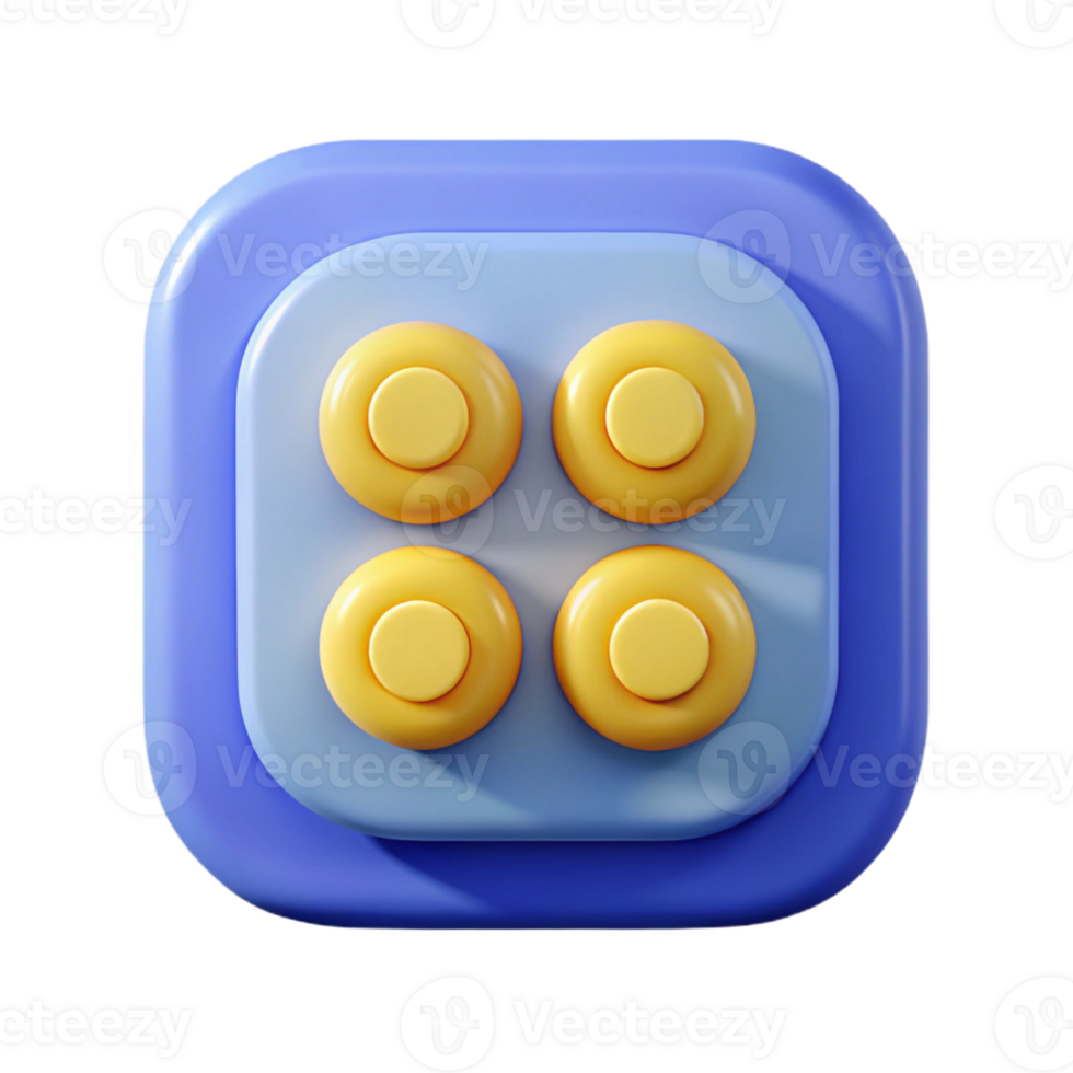 wonderful victorian Square badge with four circles. Clean lines, flat color, symmetrical with Scalable Design. perfect clarity png