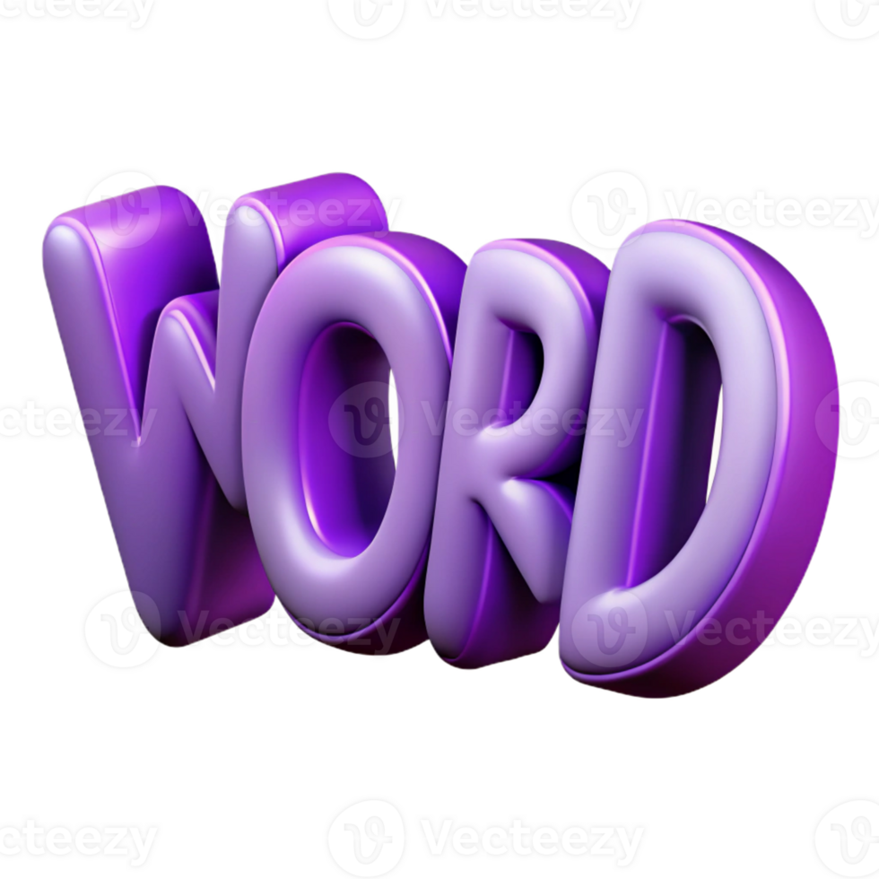 gorgeous elegant Clean lines, flat color WORD in violet. Crisp edges, with Scalable Design. 4K png