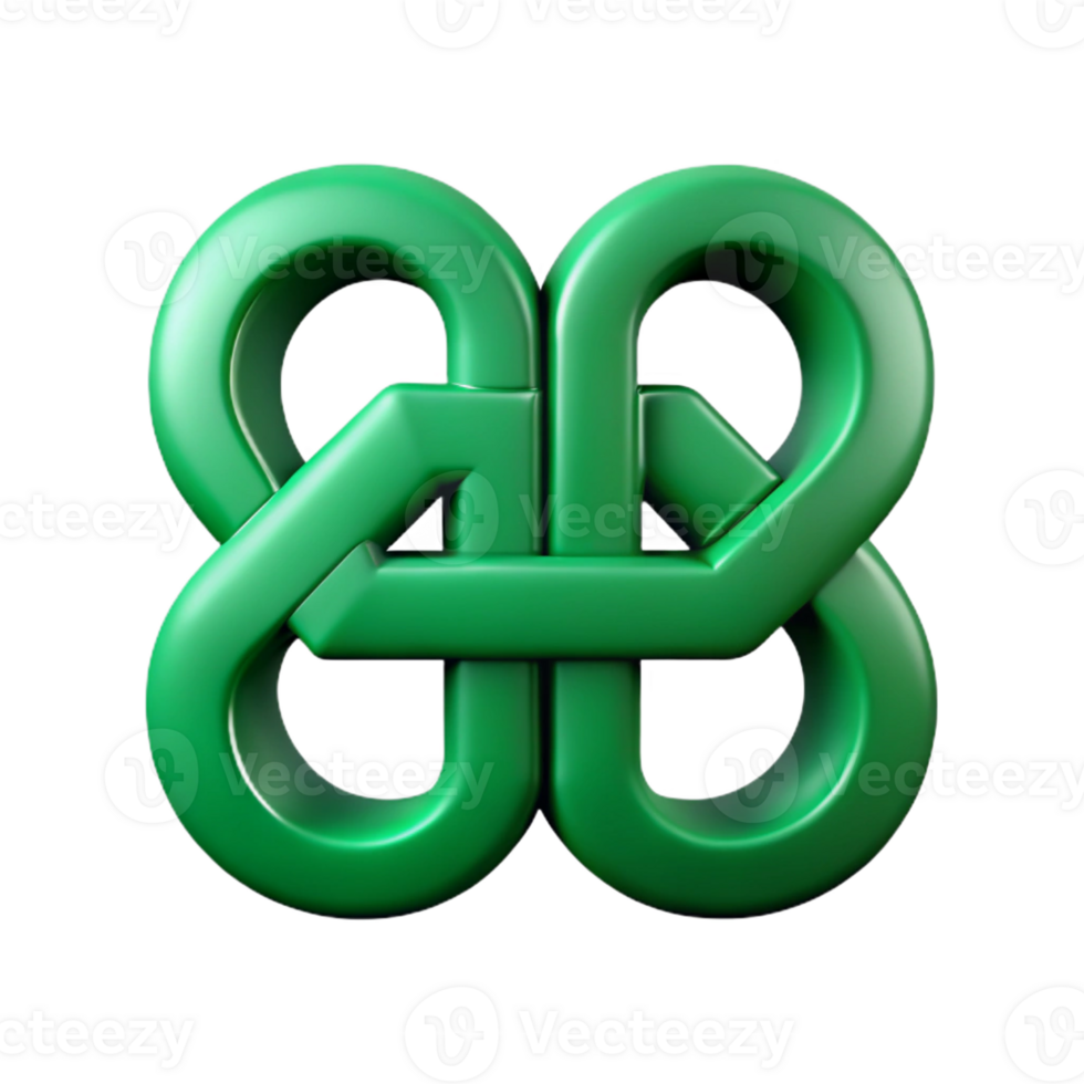 distinctive coastal Intertwined A and B monogram, symmetrical design. Flat green. Clean lines with Scalable Design. precision png