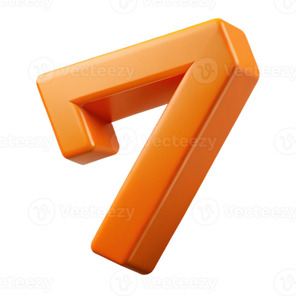 magnificent acclaimed Scalable, geometric number in orange. Minimal, single-weight stroke with Scalable Design. png